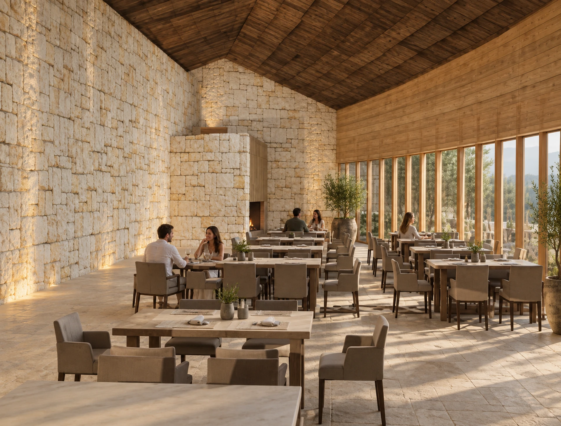 Dining lounge — interior design visualisation