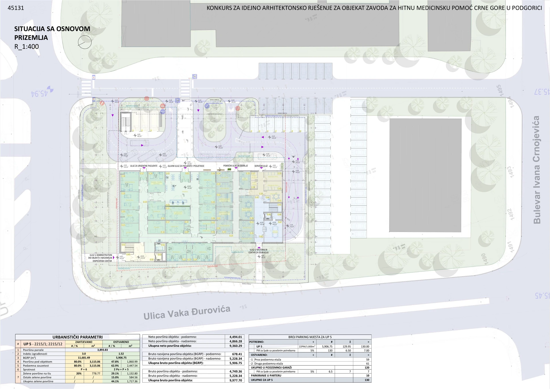 Site plan with ground-floor organisation
