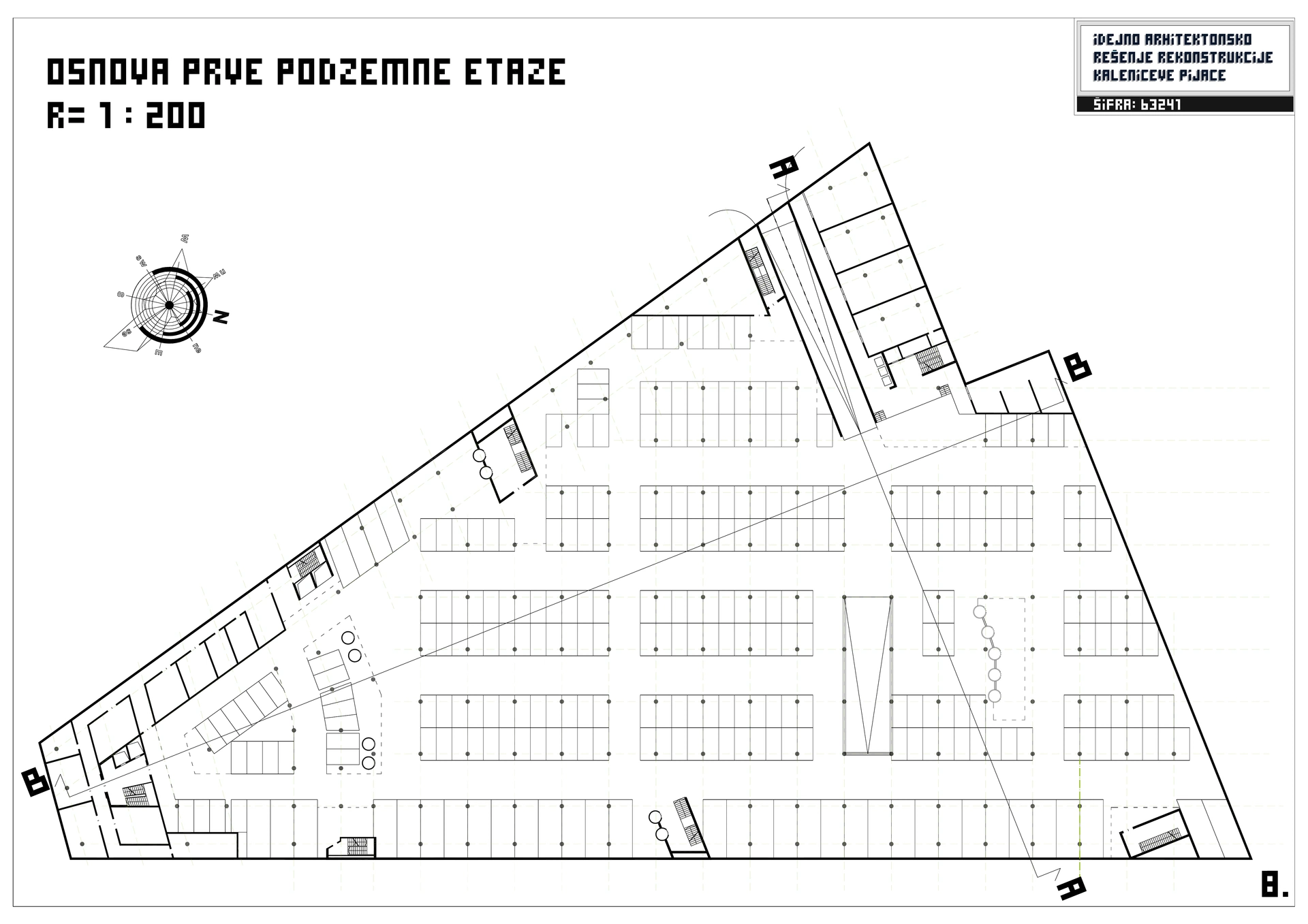 Kalenic Green Market — first basement plan