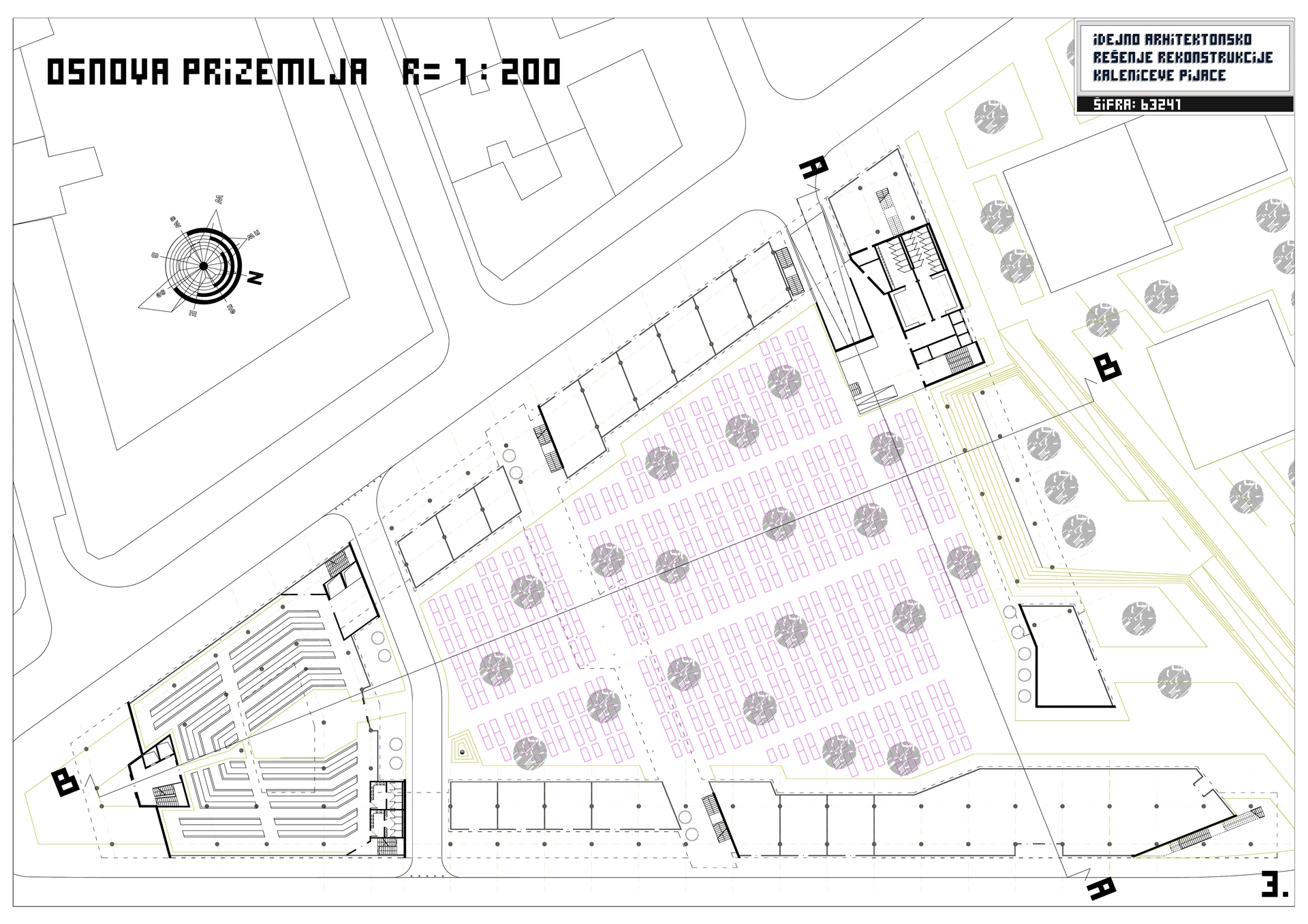 Kalenic Green Market — ground-floor plan