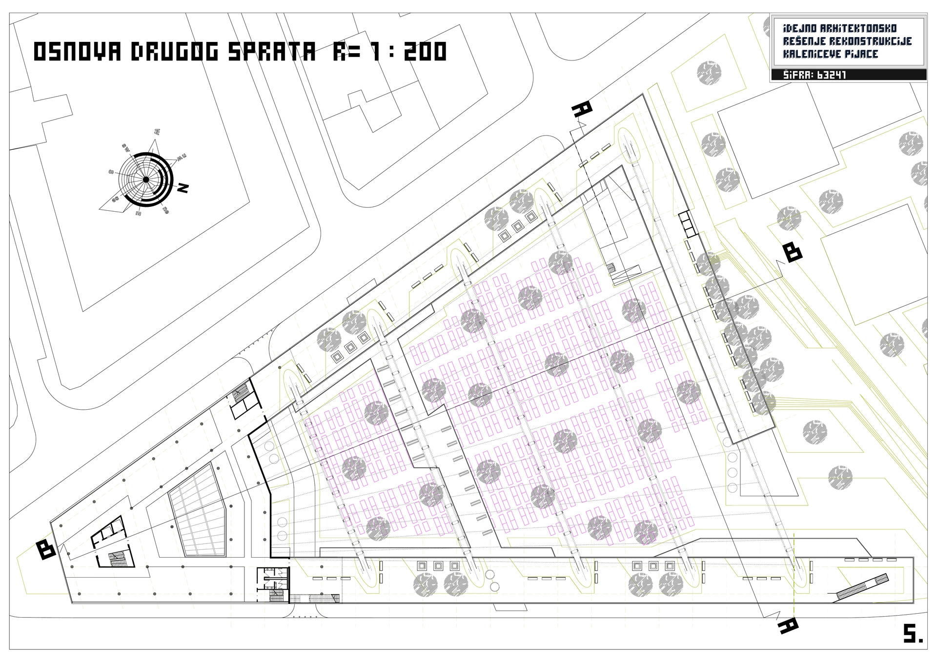 Kalenic Green Market — second-floor plan