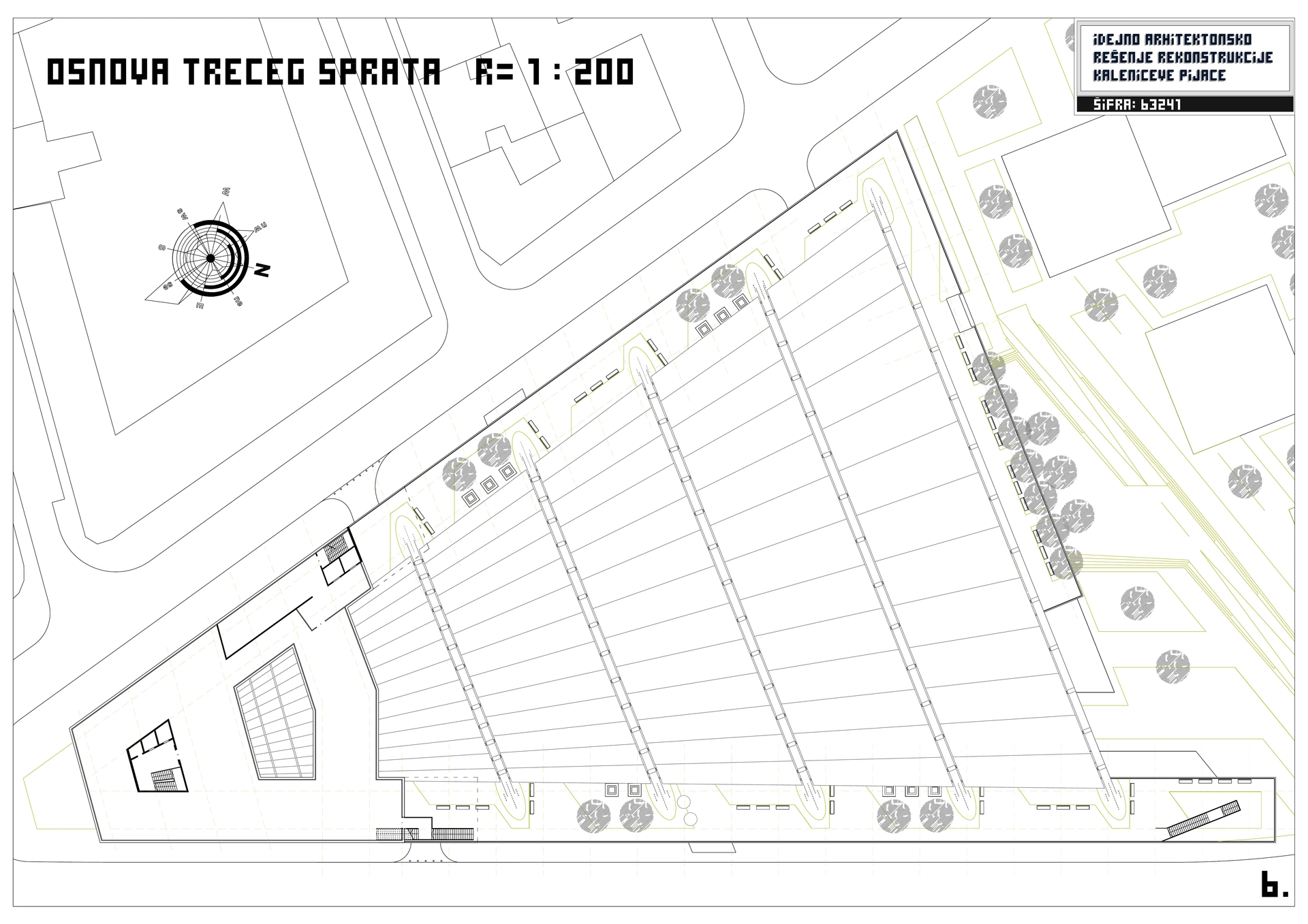 Kalenic Green Market — third-floor plan