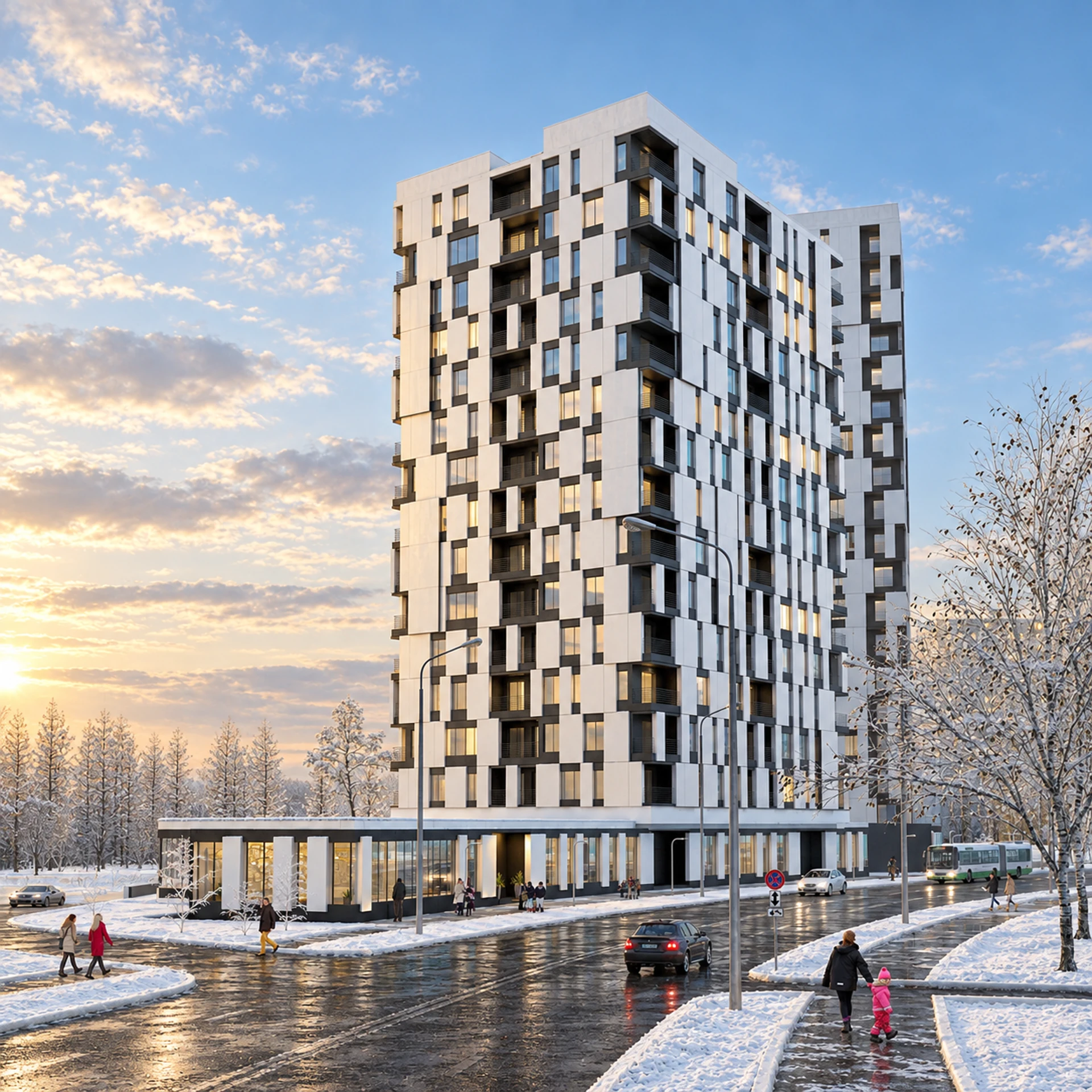 Kastanaevskaya Towers — design visualisation 02