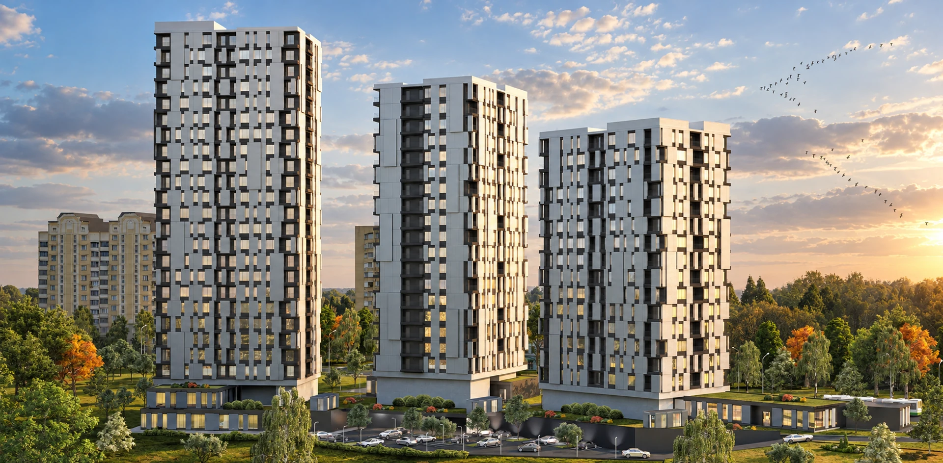 Kastanaevskaya Towers — design visualisation 03