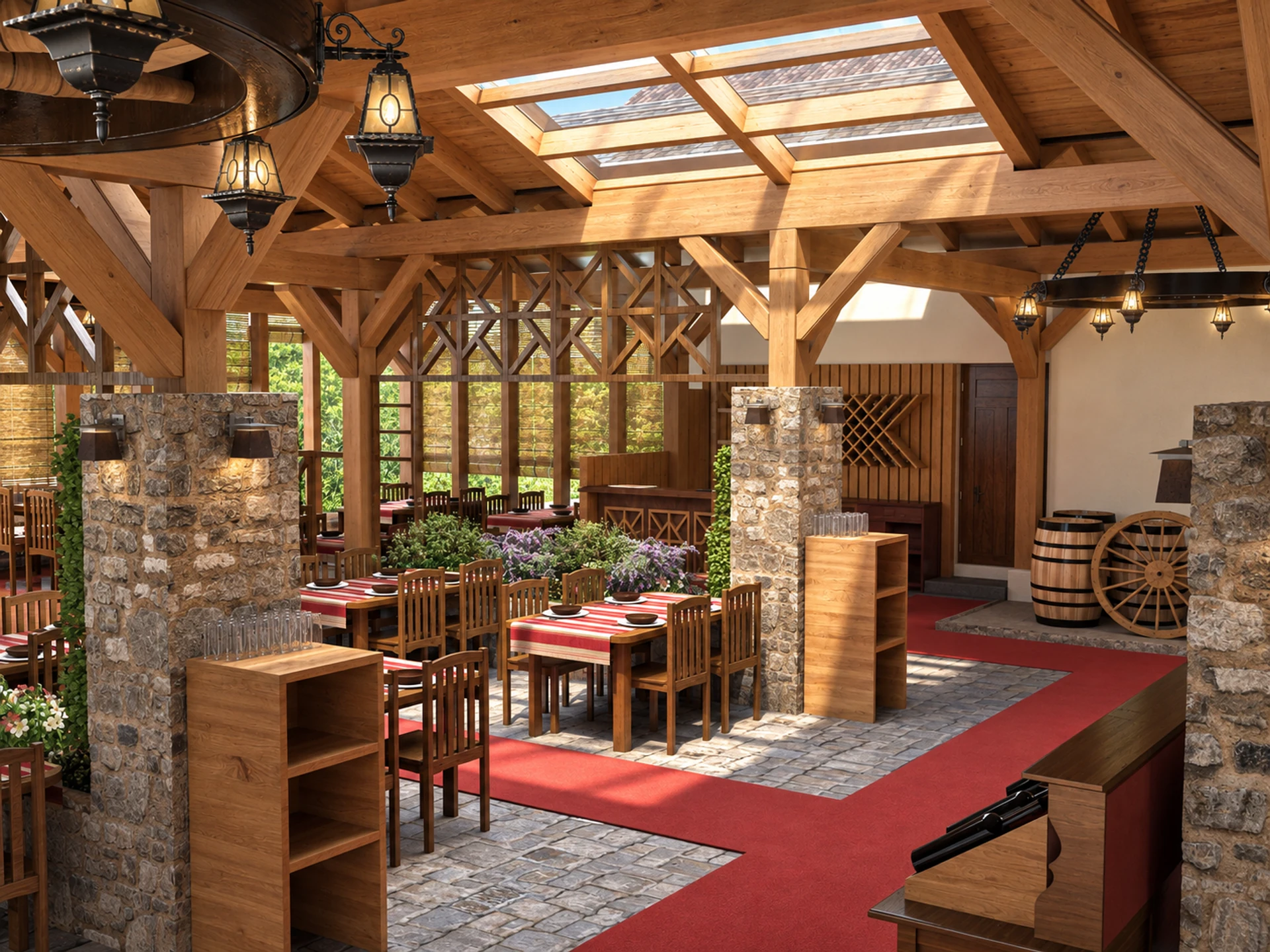 Konak Restaurant Garden — design visualisation 02