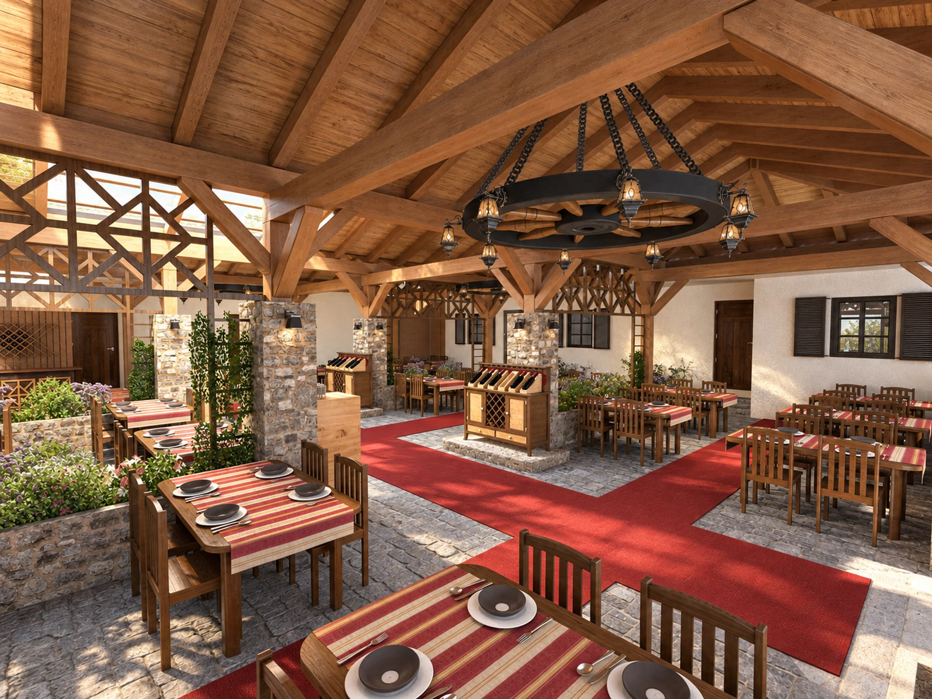 Konak Restaurant Garden — design visualisation 03