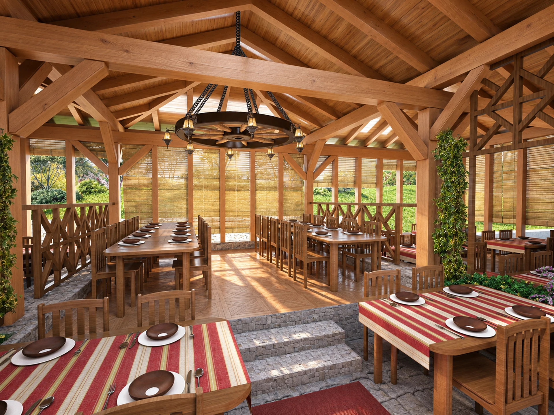 Konak Restaurant Garden — design visualisation 04