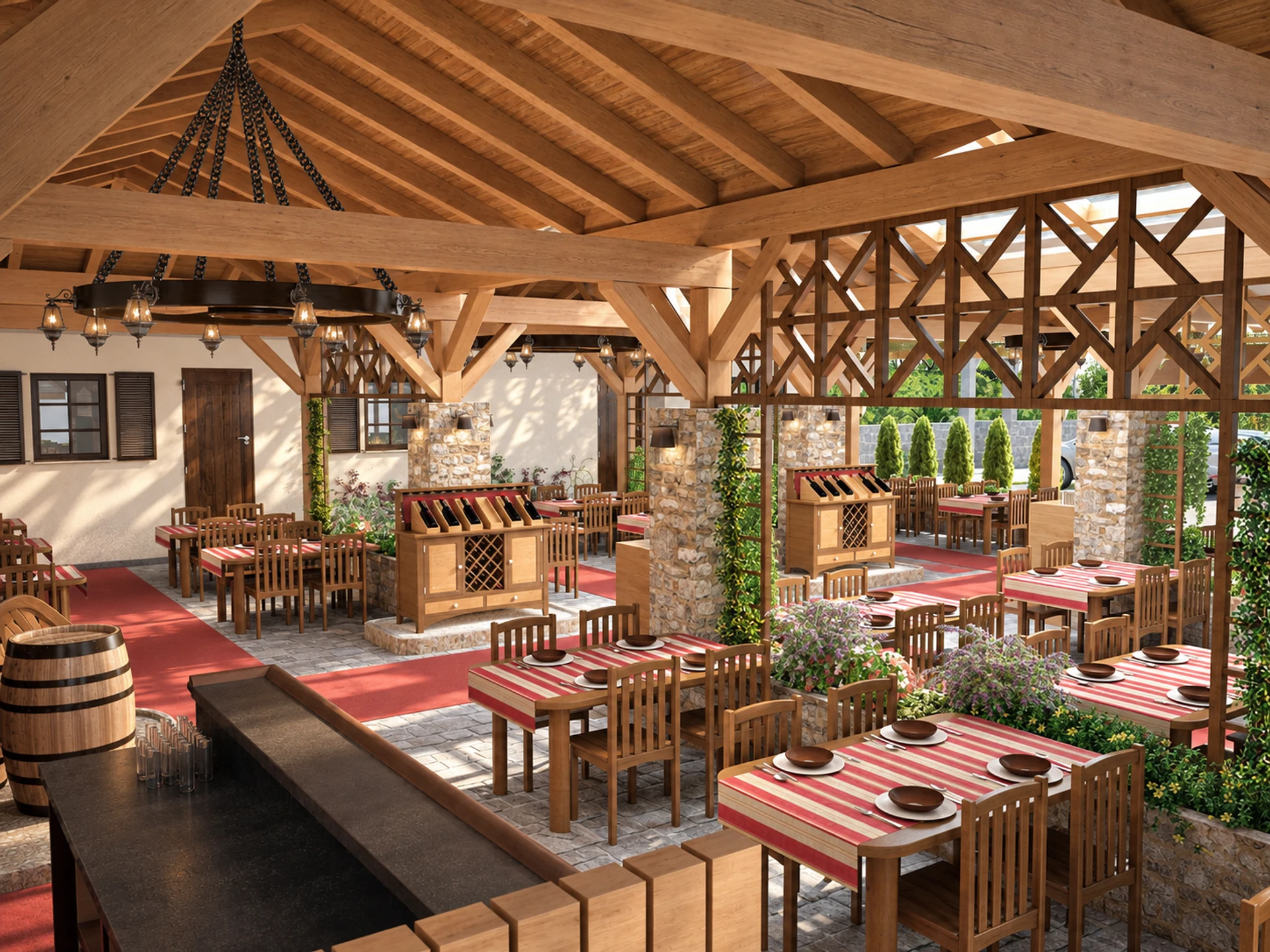 Konak Restaurant Garden — design visualisation 05