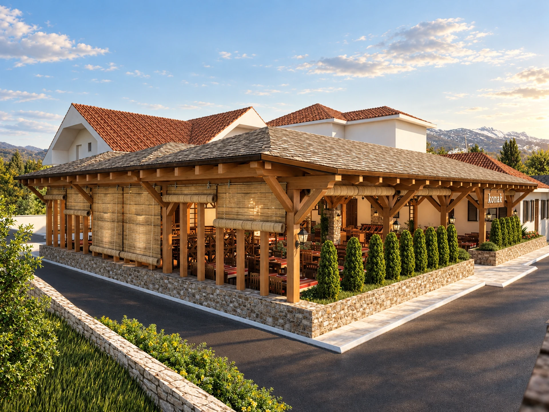 Konak Restaurant Garden — design visualisation 07