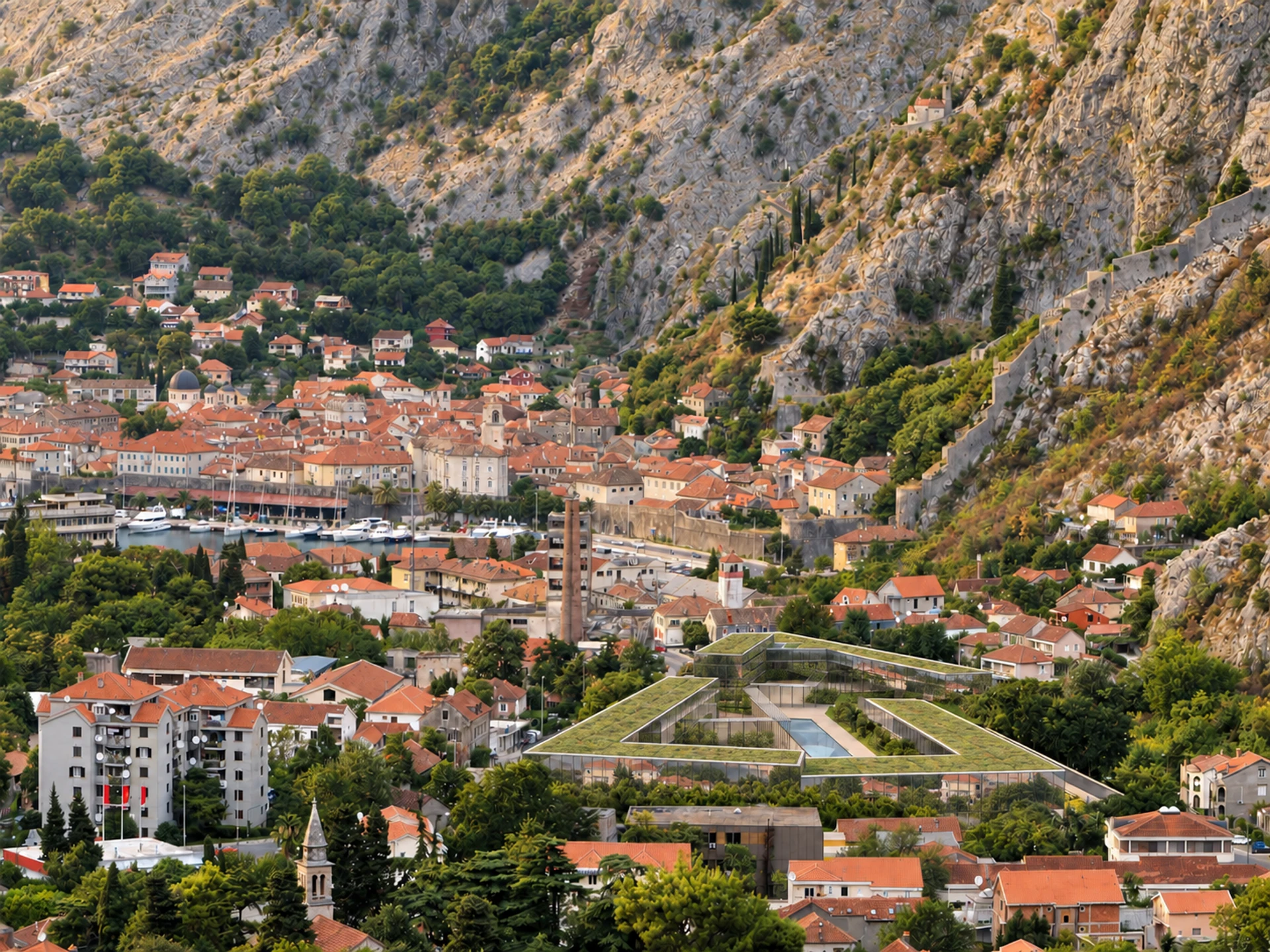 City hall proposal within Kotor — design visualisation