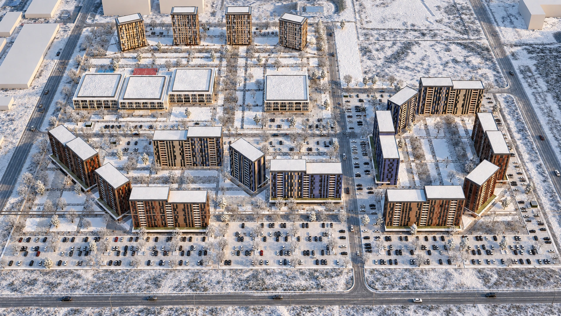 Novy Urengoy Residential Quarter — design visualisation 03