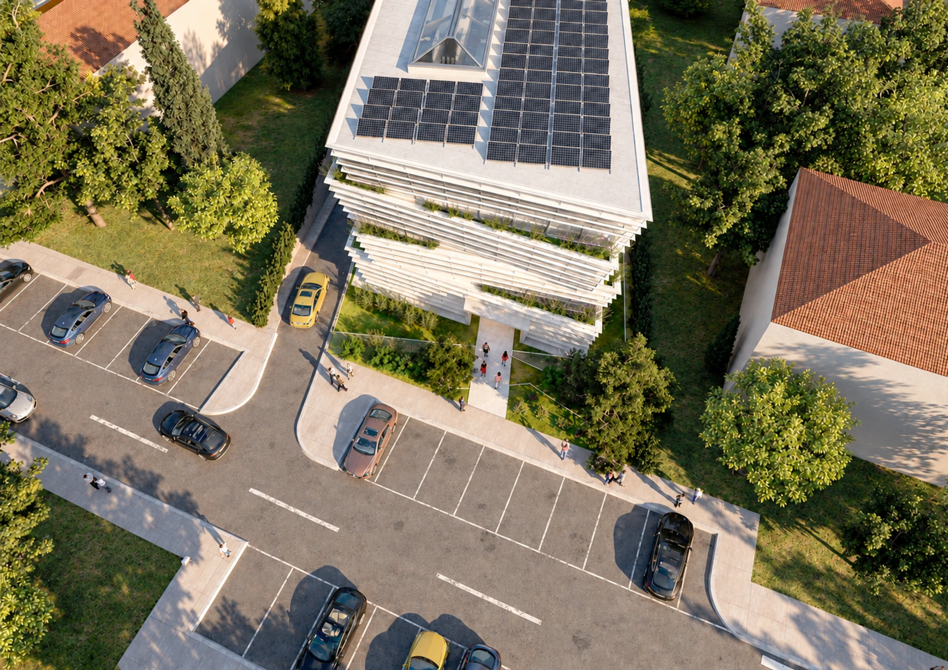State Audit Institution of Montenegro — Aerial roof view
