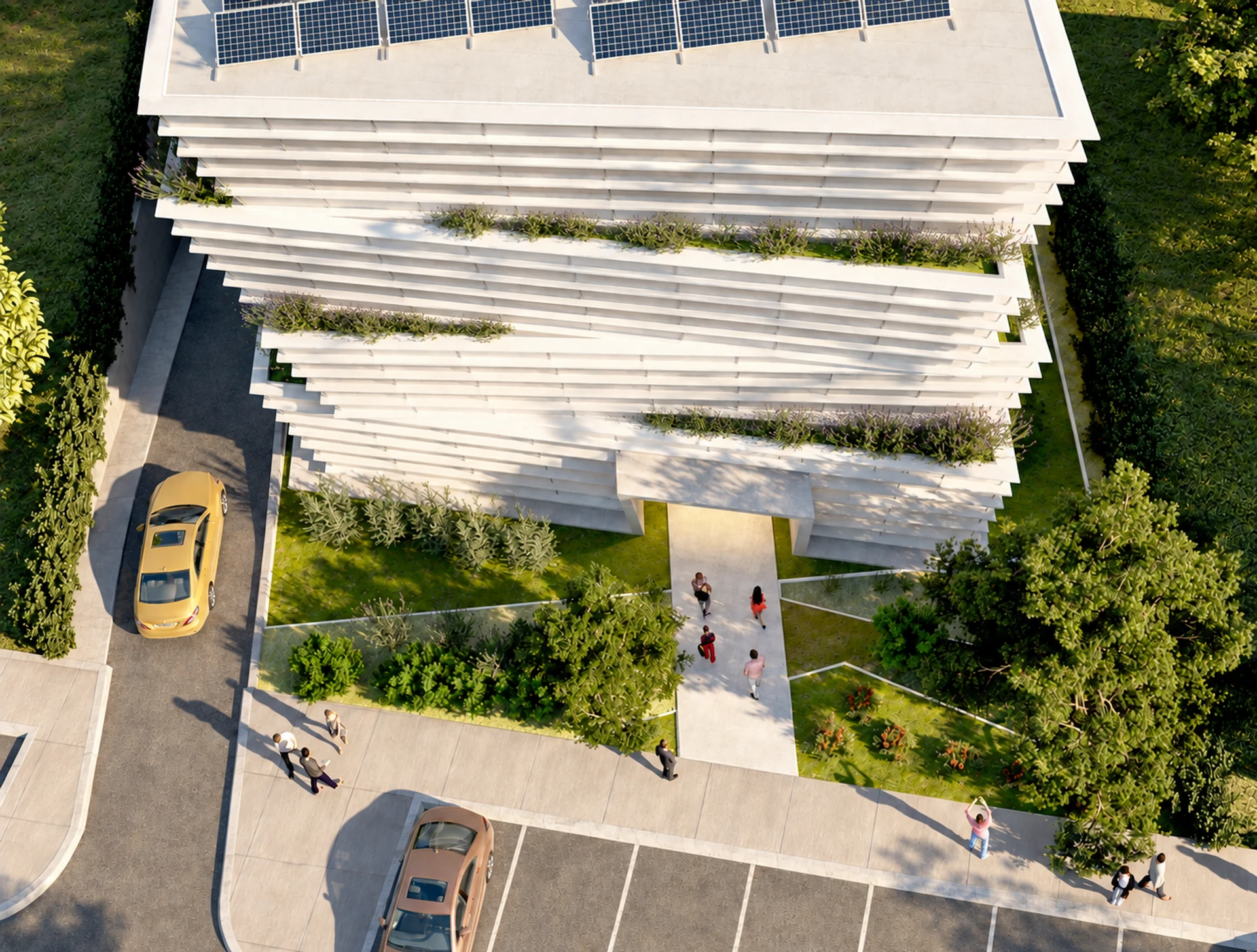 State Audit Institution of Montenegro — Entrance landscape from above