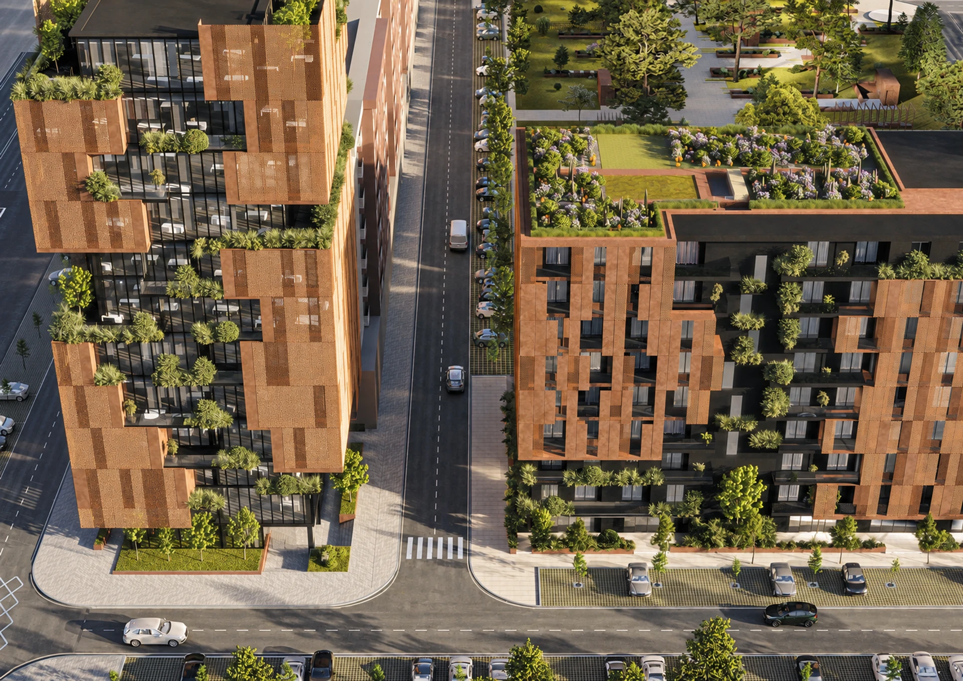 University City, Podgorica — Business tower and residential roof gardens